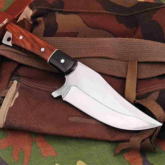 Stainless Steel Chef Knife With Micarta Rosewood Handmade Kitchen Knife NEW - Picture 1 of 5